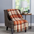 Hastings Home Soft Throw Blanket, Oversized, Fluffy, Vintage-Look an Cashmere-Like Woven Acrylic (Spice Plaid) 676512JOZ